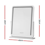 Embellir Makeup Mirror with Lights Hollywood Vanity LED Mirrors White 40X50CM