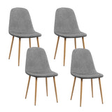 4x Adamas Fabric Dining Chairs - Light Grey