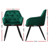 Green Valisa Dining Chairs x 2