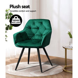 Green Valisa Dining Chairs x 2