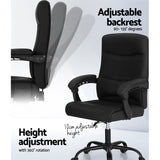 2 Point Massage Office Chair PU Leather Black