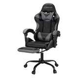 2 Point Massage Gaming Office Chair Footrest Grey