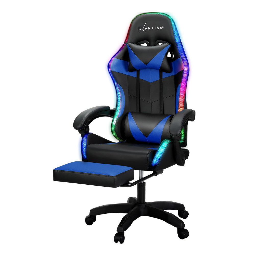 Massage Gaming Chair Blue