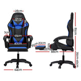 Massage Gaming Chair Blue