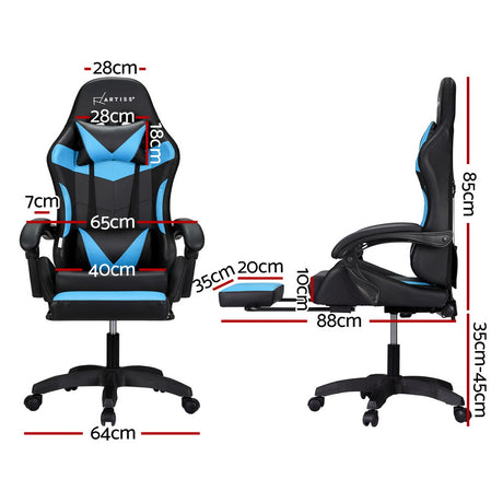 Blue Massage Gaming Chair.