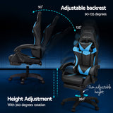 Blue Massage Gaming Chair.