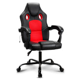 2 Point Massage Gaming Office Chair PU Leather Red