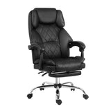 Flexi Office Chair PU Leather Black Adjustable Height