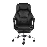 Flexi Office Chair PU Leather Black Adjustable Height