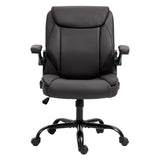 Executive Office Chair Leather Tilt Brown