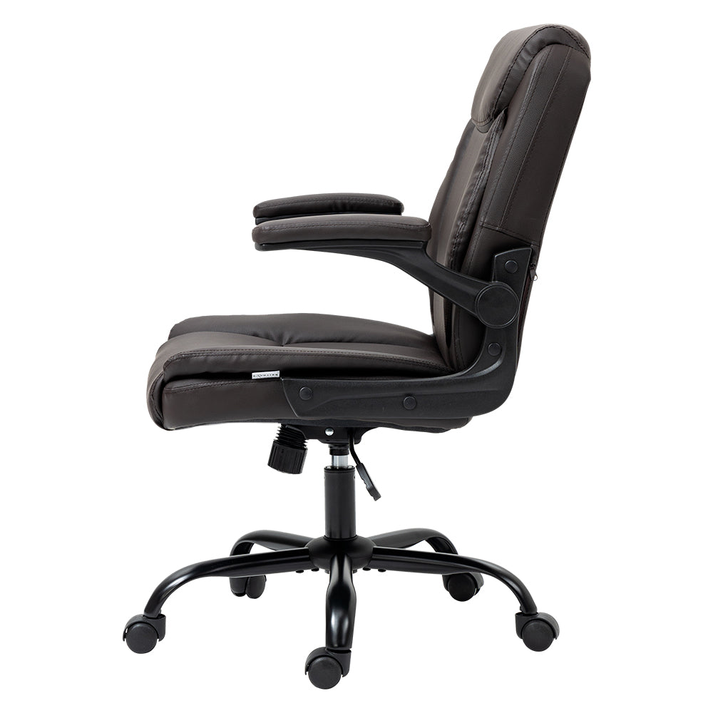 Executive Office Chair Leather Tilt Brown