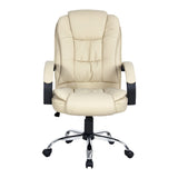 Office Chair S-Shape High Back Cream