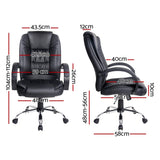 Office Chair S-Shape High Back Black