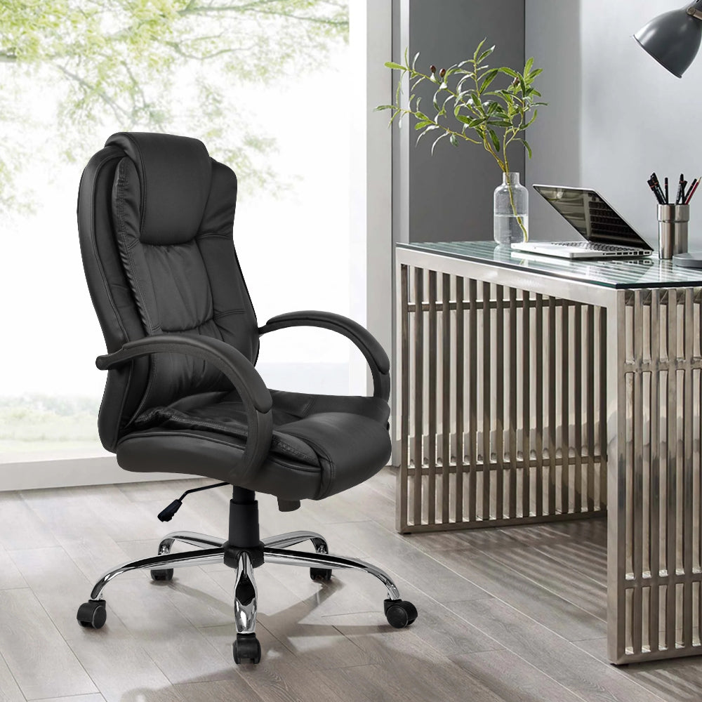 Office Chair S-Shape High Back Black