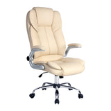 Office Chair S-Shape High Back Adjustable Cream