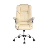 Office Chair S-Shape High Back Adjustable Cream