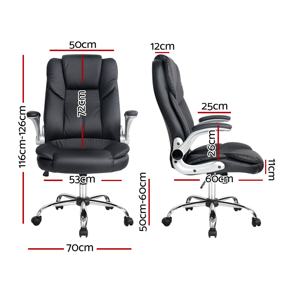 Office Chair S-Shape High Back Black