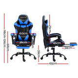 Comfy Office Chair Blue & Black