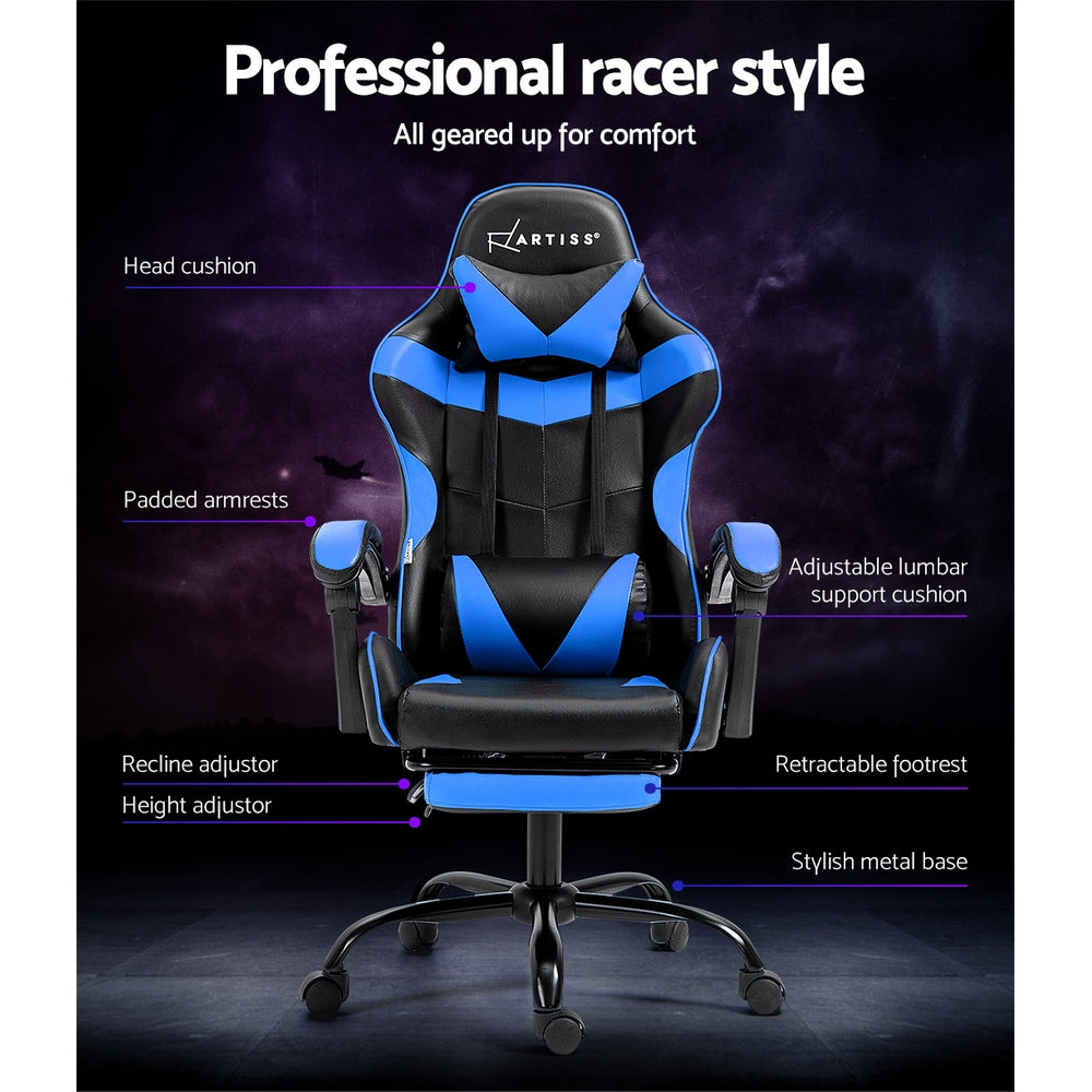 Comfy Office Chair Blue & Black