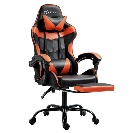 Comfy Office Chair Orange & Black