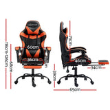 Comfy Office Chair Orange & Black