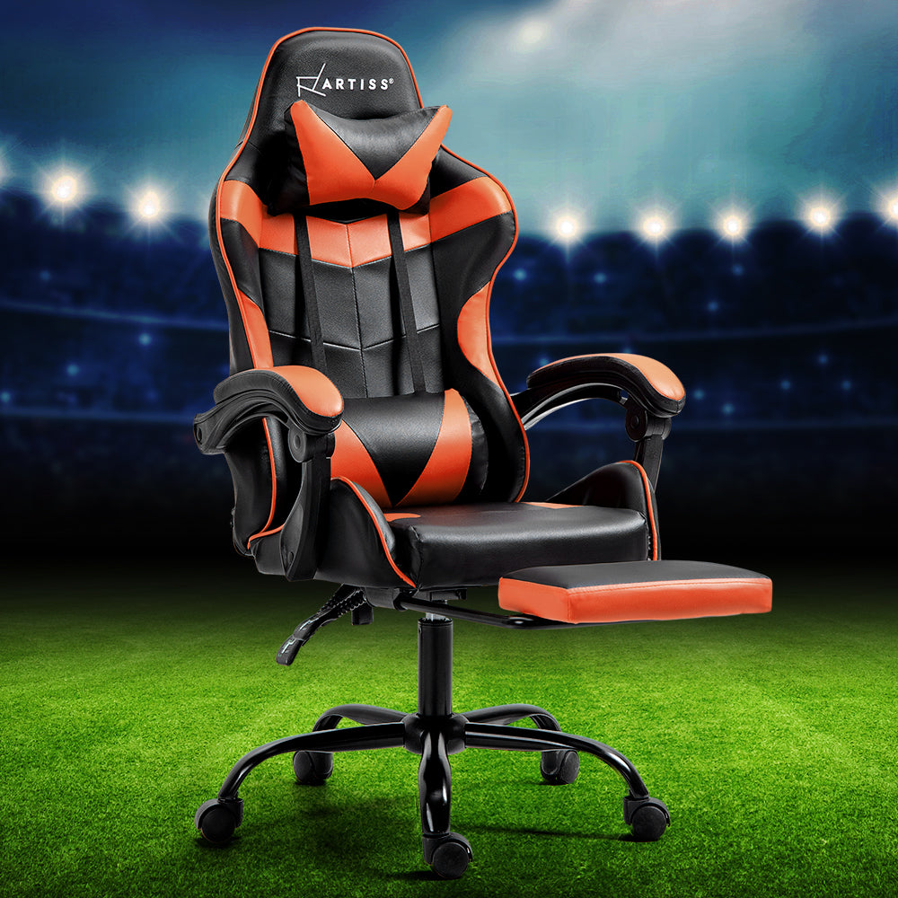 Comfy Office Chair Orange & Black