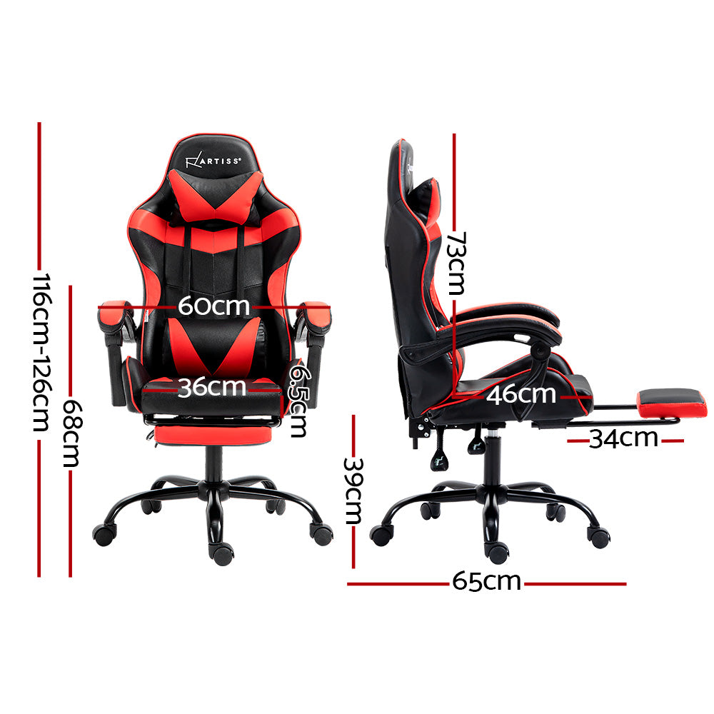 Comfy Office Chair Red & Black