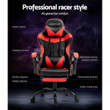 Comfy Office Chair Red & Black