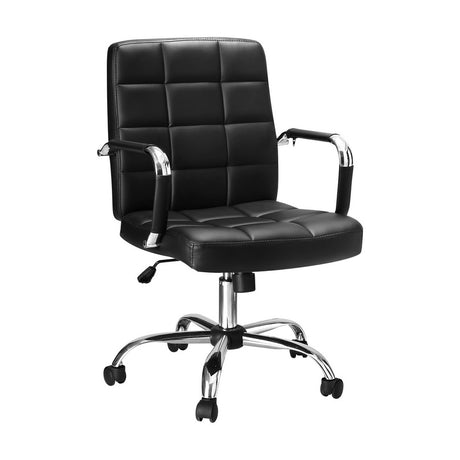 Office Chair Executive Mid Back Black