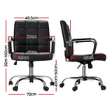 Office Chair Executive Mid Back Black