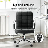 Office Chair Executive Mid Back Black