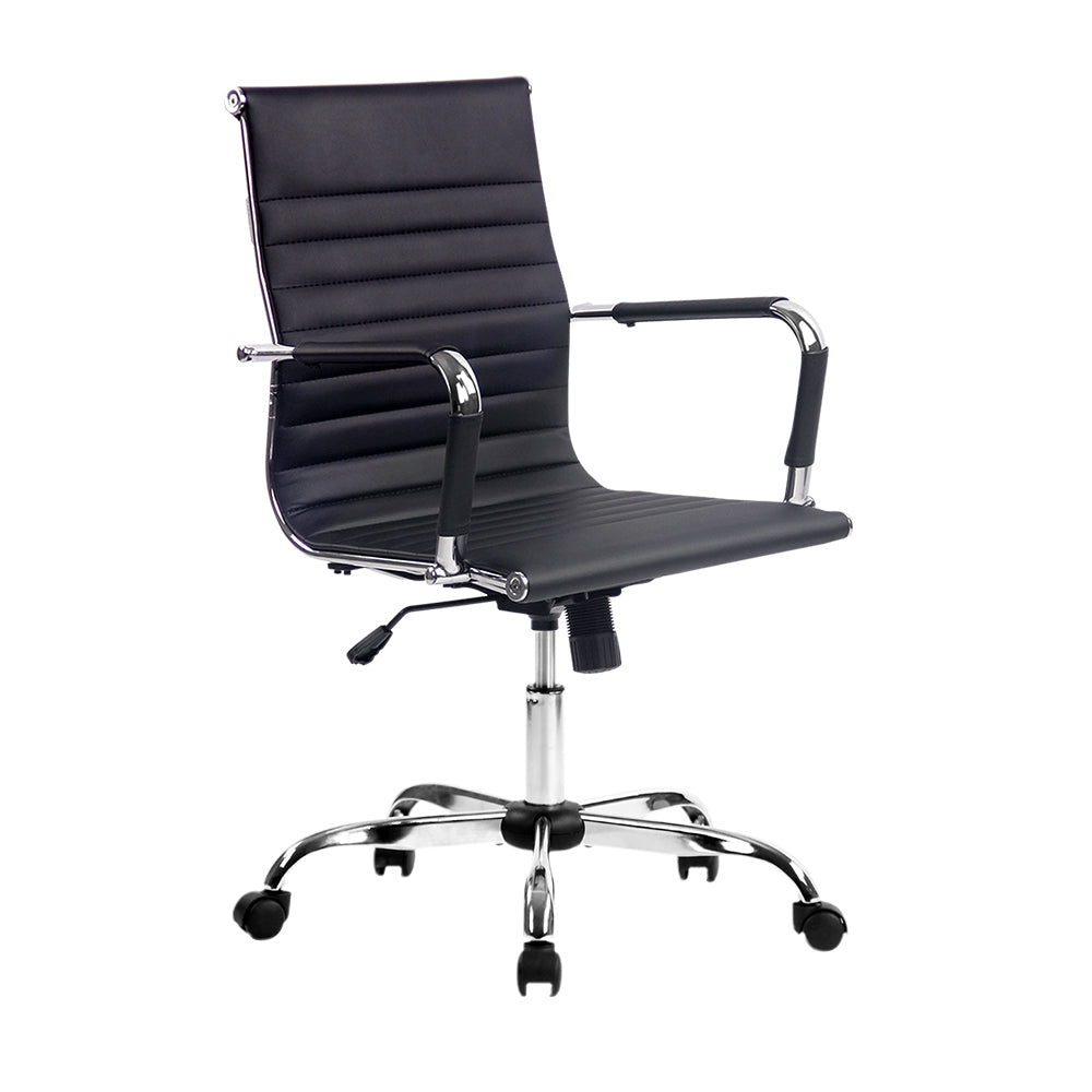 Office Chair Chrome & Black