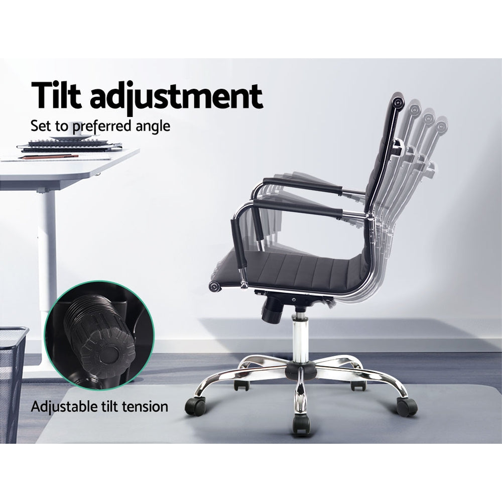 Office Chair Chrome & Black