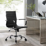 Office Chair Chrome & Black