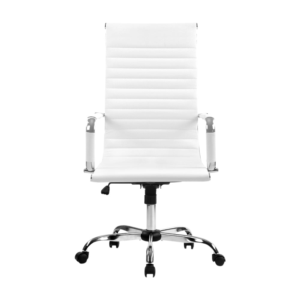 Office Chair White & Chrome