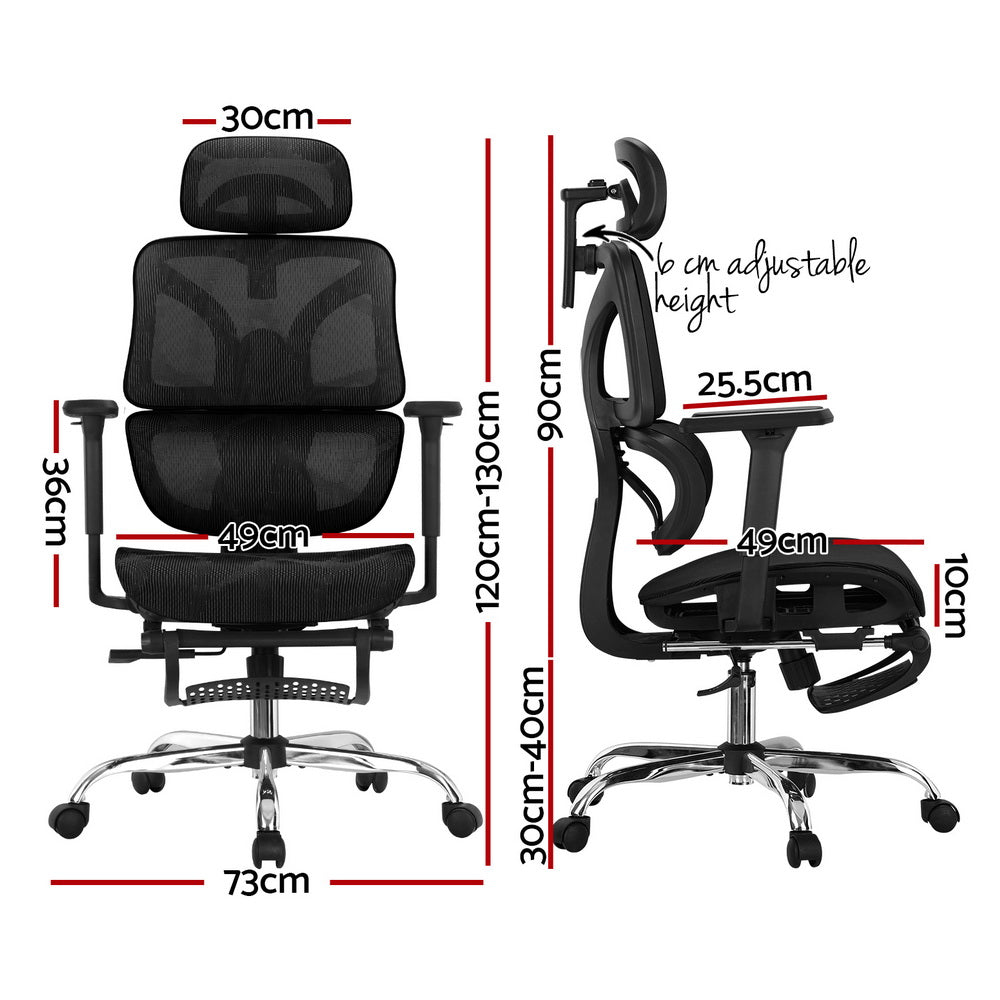 Office Chair 3D Multi-Function Black Mesh