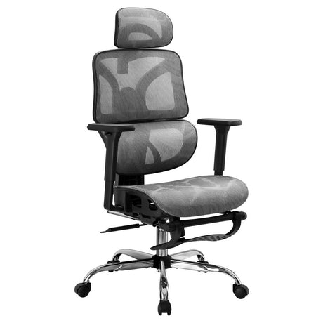 Office Chair 3D Multi-Function Grey Mesh