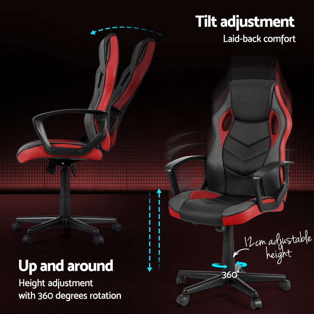 Red Accent Gaming Chair