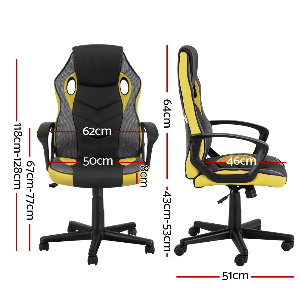 Yellow Accent Gaming Chair