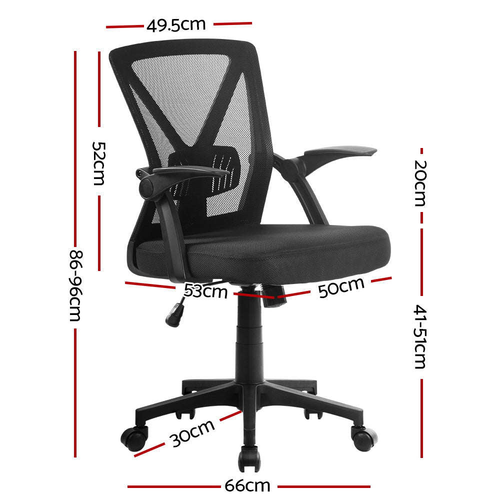 Nile Contoured mid-back Black Office Chair