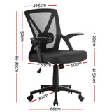 Nile Contoured mid-back Black Office Chair