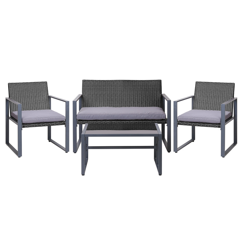 Ember 4pcs Outdoor Lounge Setting Sofa Set Garden Patio Table Chairs