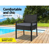 Gardeon Outdoor Dining Chairs Patio Furniture Rattan Lounge Chair Cushion Felix