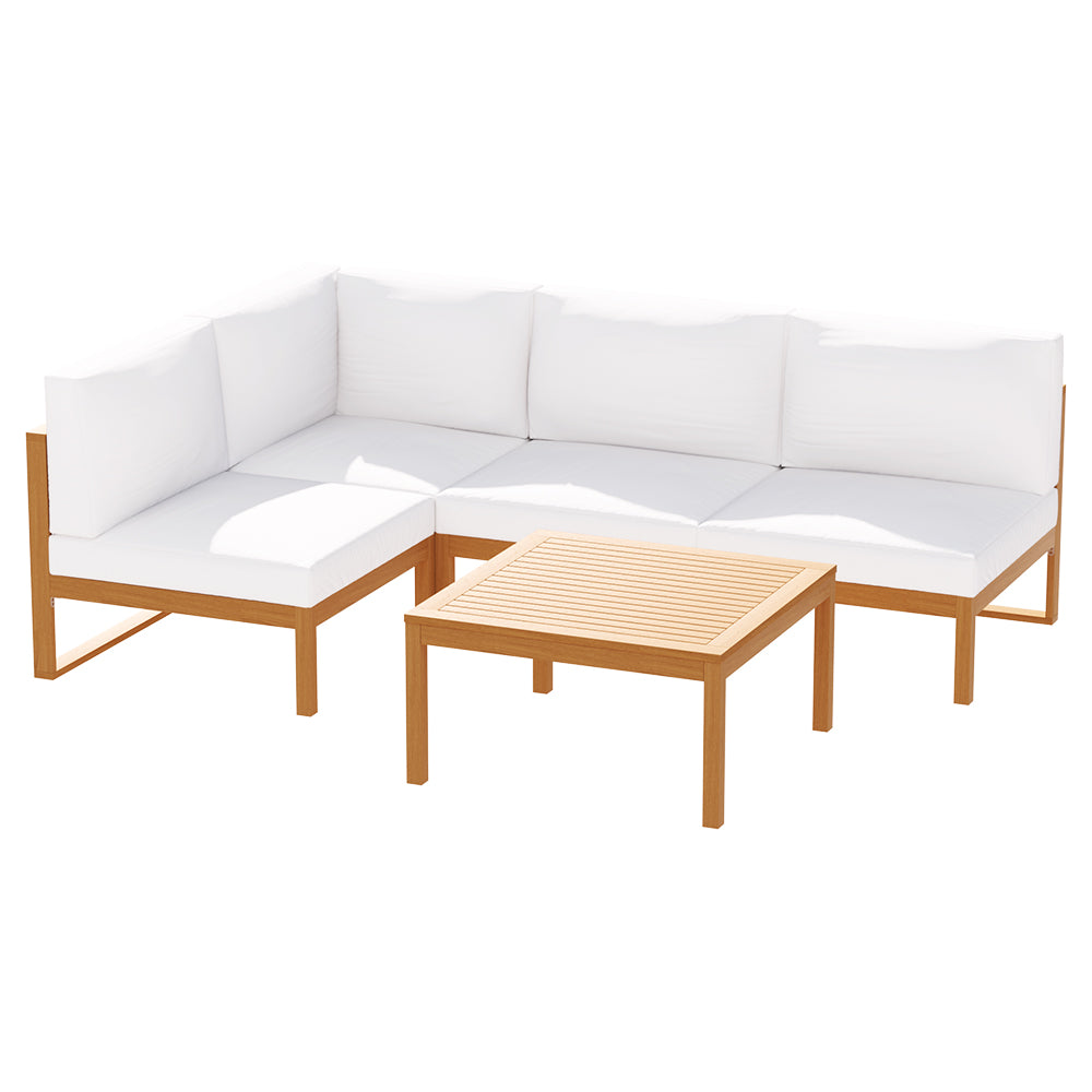 Ember 4-Seater Outdoor Sofa Set Wooden Lounge Setting 5PCS