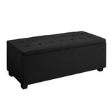 Storage Ottoman Linen Box Black