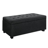 Storage Ottoman Linen Box Charcoal