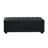 Storage Ottoman Linen Box Charcoal