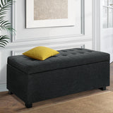 Storage Ottoman Linen Box Charcoal