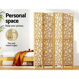 4 Panel Room Divider Screen 162x170cm Natural Mosaic