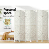 6 Panel White Room Divider